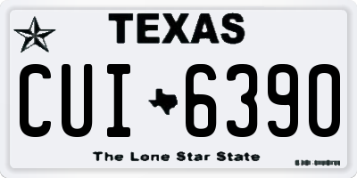 TX license plate CUI6390