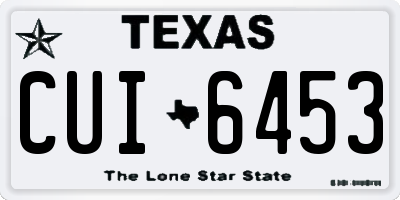 TX license plate CUI6453