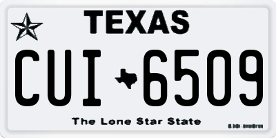 TX license plate CUI6509