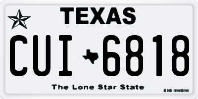 TX license plate CUI6818