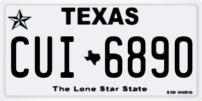 TX license plate CUI6890