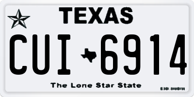 TX license plate CUI6914