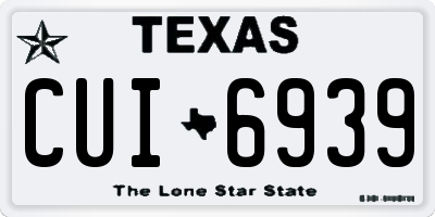 TX license plate CUI6939