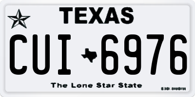 TX license plate CUI6976