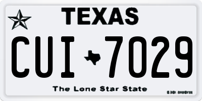 TX license plate CUI7029
