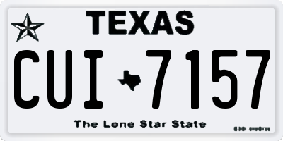 TX license plate CUI7157