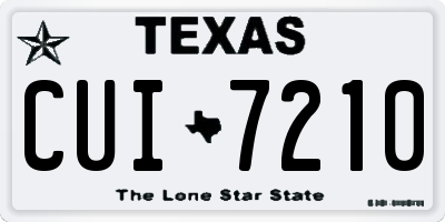 TX license plate CUI7210