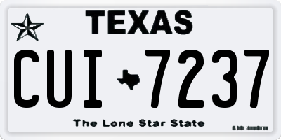 TX license plate CUI7237