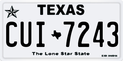 TX license plate CUI7243