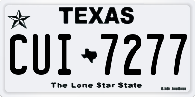 TX license plate CUI7277