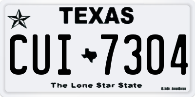 TX license plate CUI7304