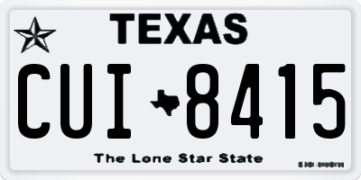 TX license plate CUI8415