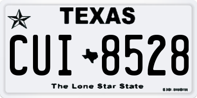 TX license plate CUI8528