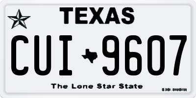 TX license plate CUI9607