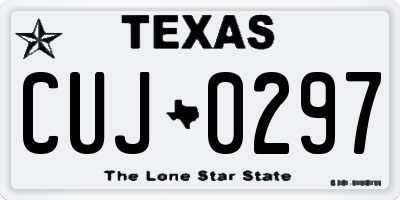 TX license plate CUJ0297