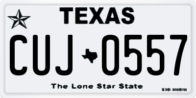 TX license plate CUJ0557