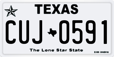 TX license plate CUJ0591