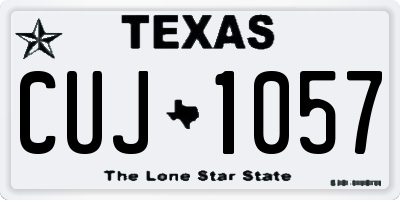 TX license plate CUJ1057