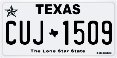 TX license plate CUJ1509