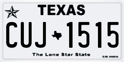 TX license plate CUJ1515