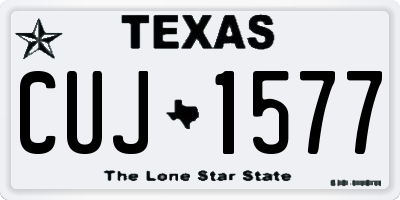 TX license plate CUJ1577