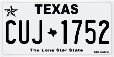 TX license plate CUJ1752