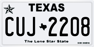 TX license plate CUJ2208