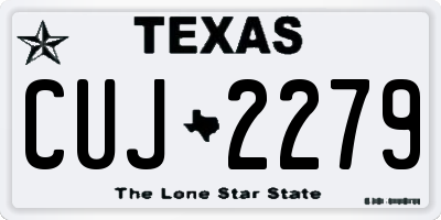 TX license plate CUJ2279