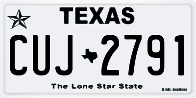 TX license plate CUJ2791