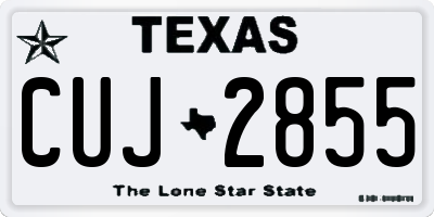 TX license plate CUJ2855