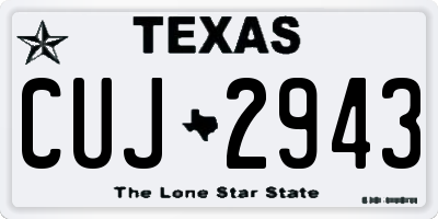 TX license plate CUJ2943