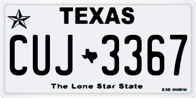 TX license plate CUJ3367