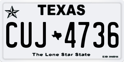 TX license plate CUJ4736