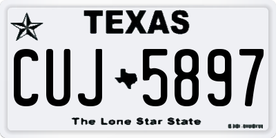 TX license plate CUJ5897