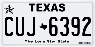 TX license plate CUJ6392