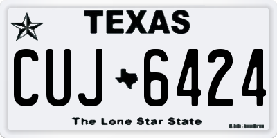 TX license plate CUJ6424