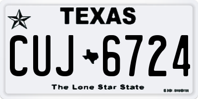 TX license plate CUJ6724