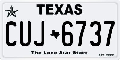TX license plate CUJ6737