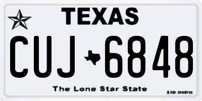 TX license plate CUJ6848