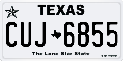 TX license plate CUJ6855