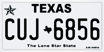 TX license plate CUJ6856