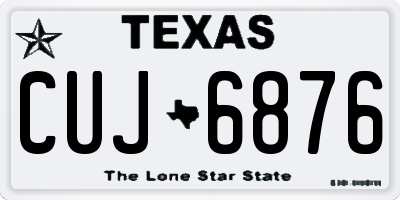 TX license plate CUJ6876