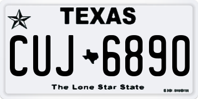 TX license plate CUJ6890