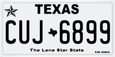 TX license plate CUJ6899