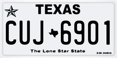 TX license plate CUJ6901