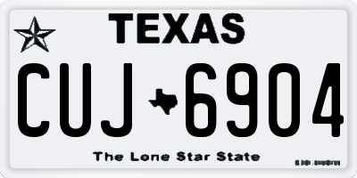 TX license plate CUJ6904