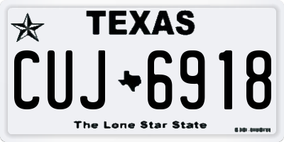 TX license plate CUJ6918