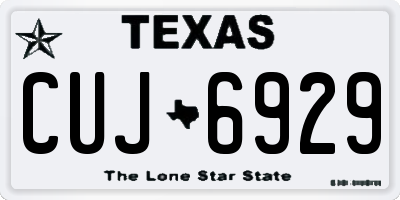 TX license plate CUJ6929