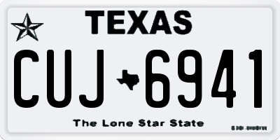 TX license plate CUJ6941