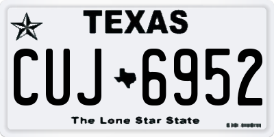 TX license plate CUJ6952